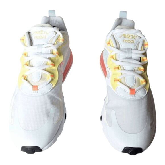 NIKE Air Max 270 React 'Pale Ivory Summit White' Running Shoes Size 8.5 - Picture 4 of 9